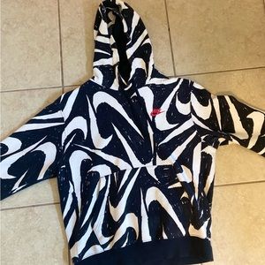 Nike hoodie Club Printed Fleece-Back Cotton-Blend Jersey